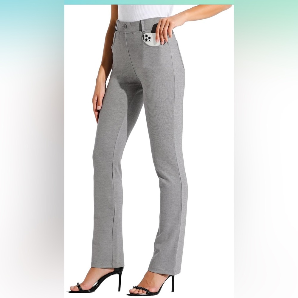 NWT Willit Yoga Dress Slacks Straight Leg 4 Pockets Belt Loops, Size XXL Petite